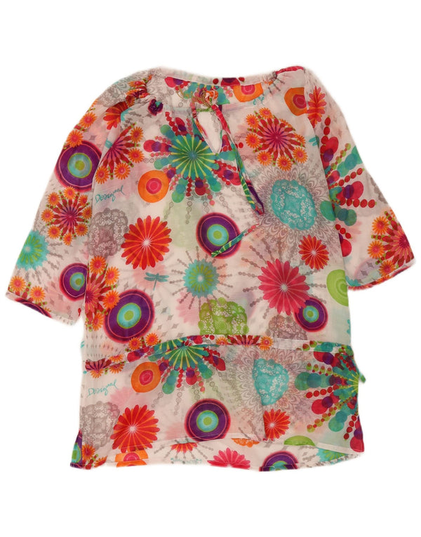 DESIGUAL Womens Tunic Top UK 16 Large Multicoloured Floral