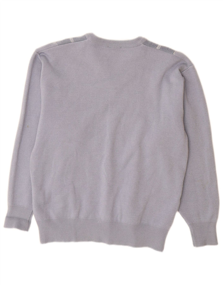 Maglione Gabicci da uomo con scollo a V in lana a righe blu medio