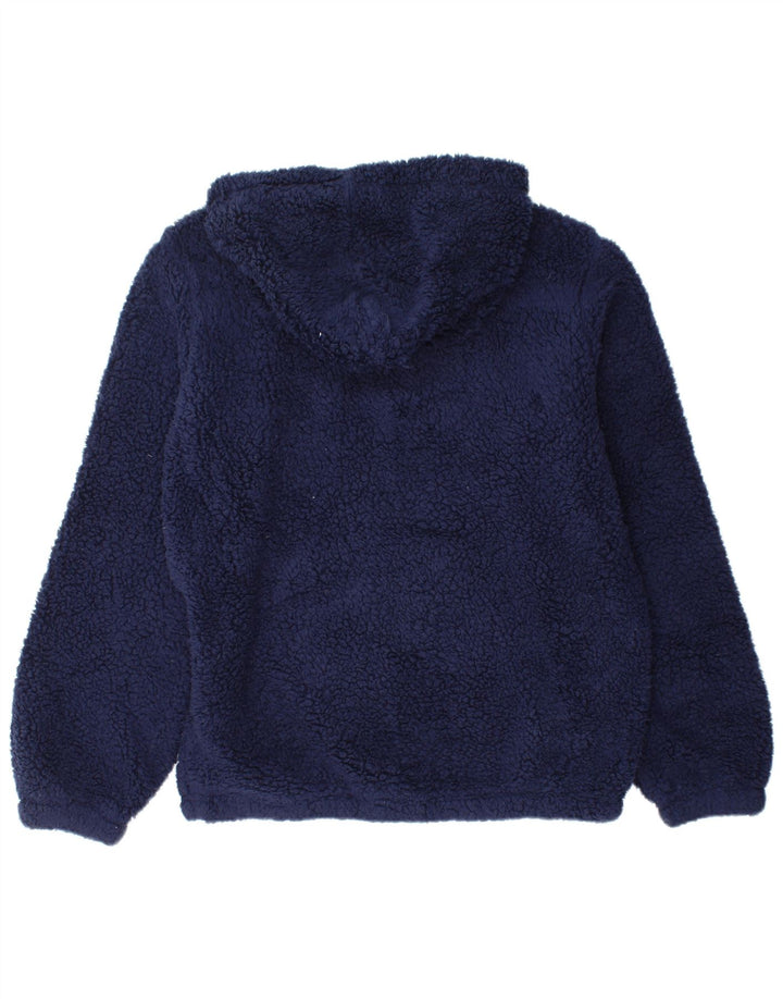 Maglione con cappuccio in pile grafico da donna FILA UK 14 poliestere medio blu navy