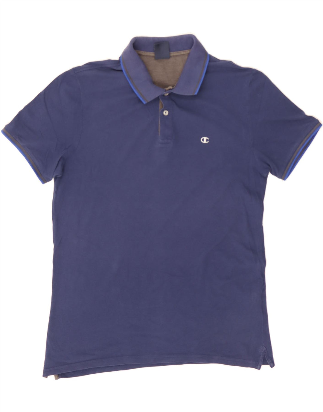 CHAMPION Mens Polo Shirt Large Navy Blue Cotton Vintage Champion and Second-Hand Champion from Messina Hembry 