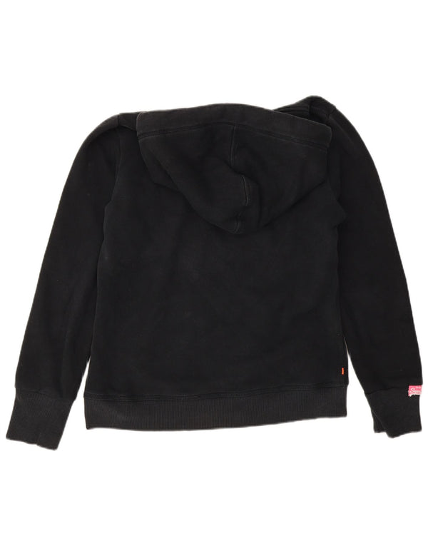 Felpa con cappuccio grafica da donna Superdry UK 14 cotone blu navy medio