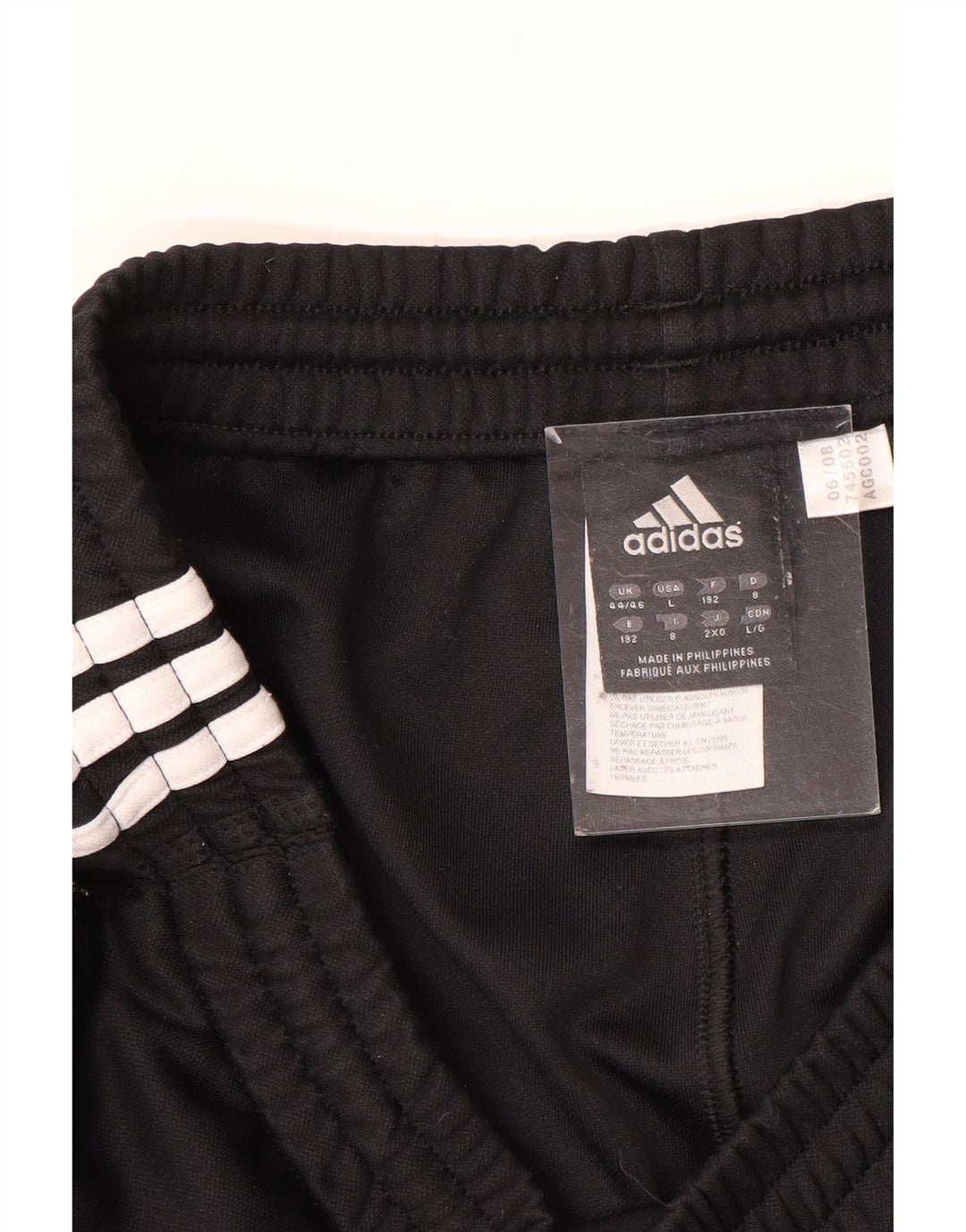 Pantaloni da tuta da uomo Adidas UK 44/46 Large Nero Poliestere