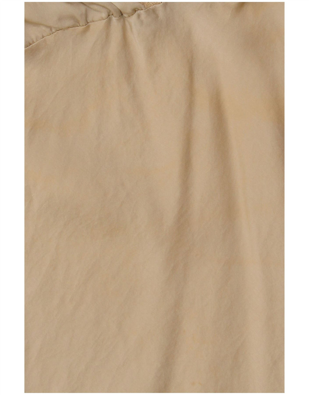 Top da notte da donna vintage con canottiera UK 12 Seta floreale beige medio