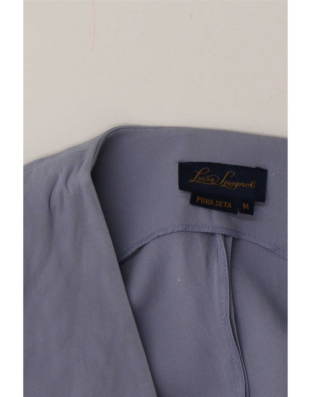Top cardigan da donna Luisa Spagnoli UK 14 seta blu medio
