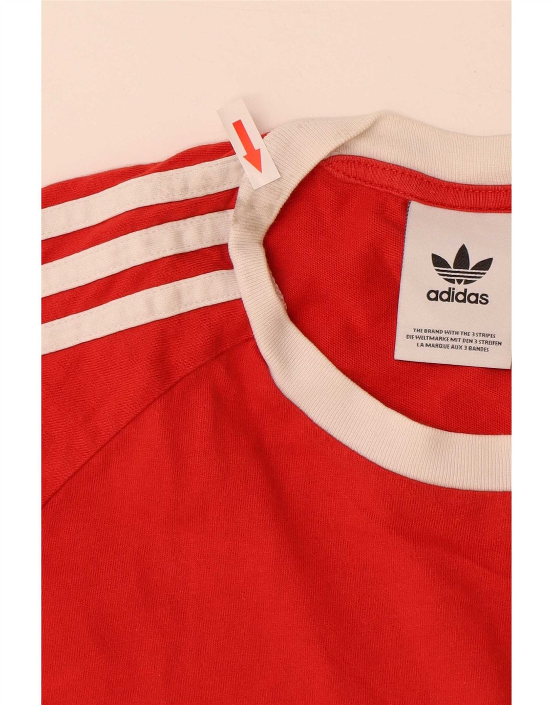 T-shirt Adidas da uomo Top Small rossa in cotone