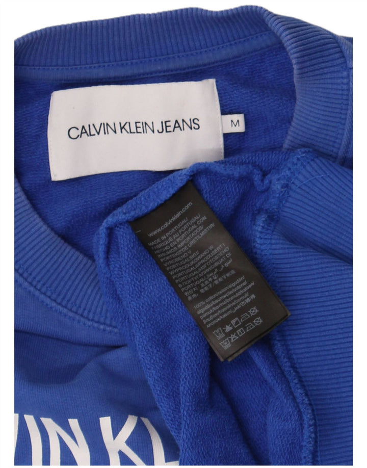 Calvin Klein Jeans Felpa grafica da uomo Maglione in cotone blu medio