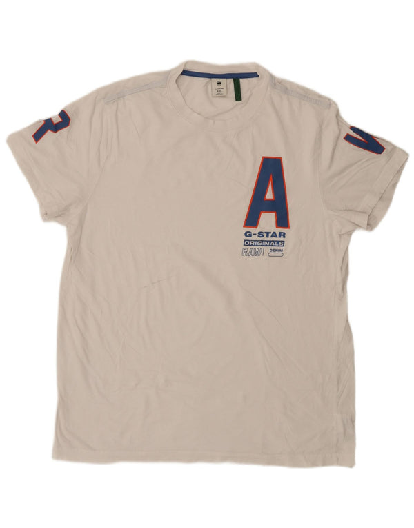 T-shirt grafica da uomo G-Star Top 2XL cotone bianco