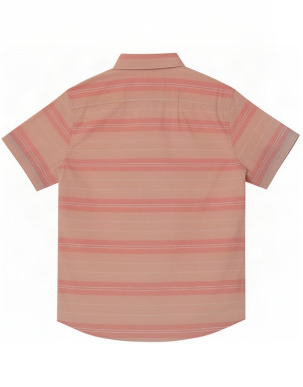 Camicia Lee da uomo a maniche corte, vestibilità regolare, in cotone a righe rosa medio