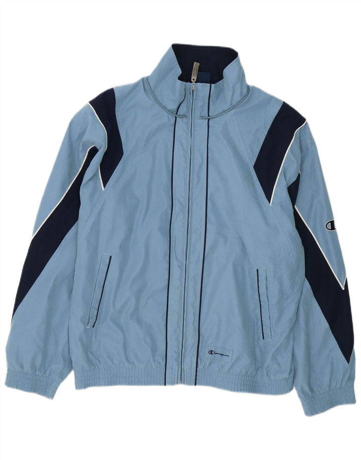 Giacca da tuta da uomo Champion in poliestere color block blu medio