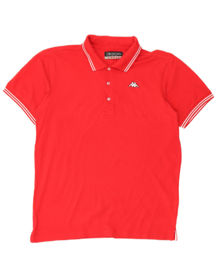 Polo Kappa Uomo Large Rossa In Cotone