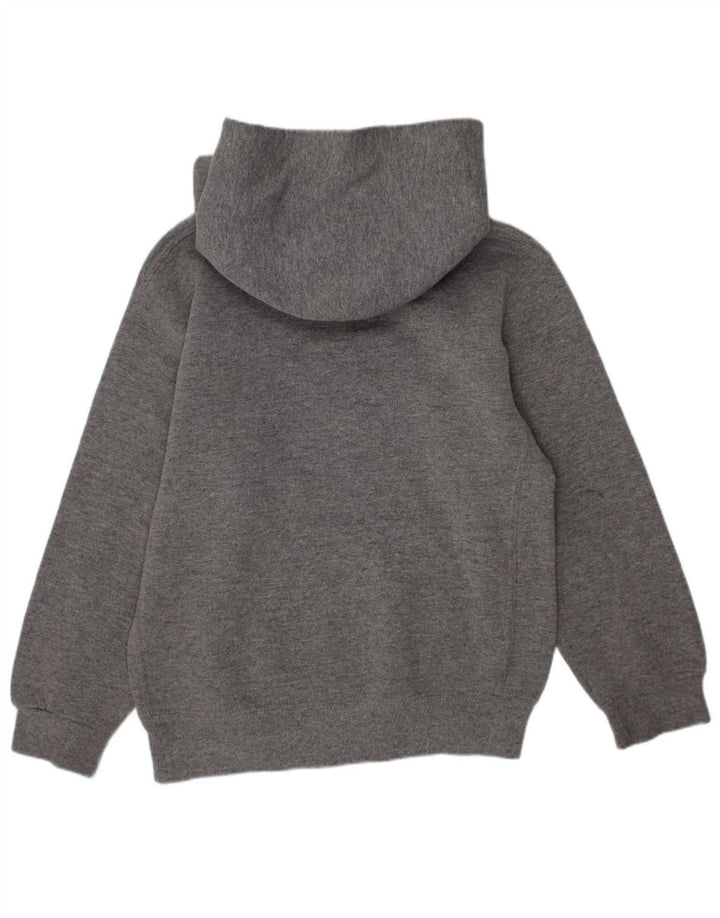 RUSSELL ATHLETIC Boys Hoodie Jumper 6-7 Years Small Grey Polyester