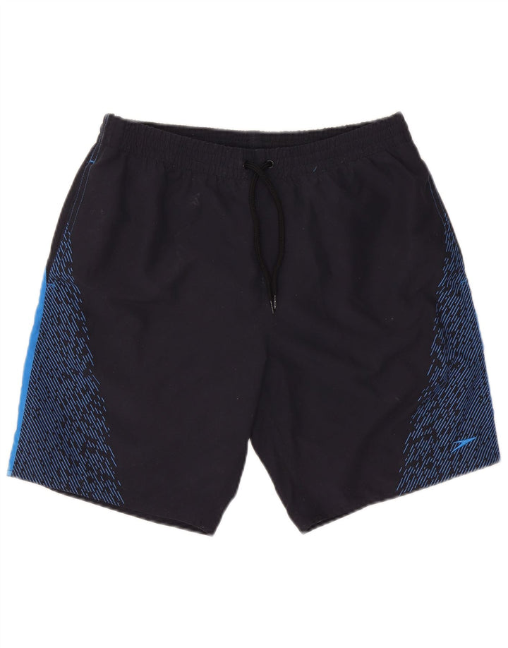 Pantaloncini da bagno da uomo Speedo, poliestere color block medio blu navy