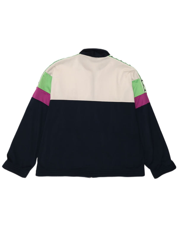 Giacca da ginnastica grafica da uomo Lotto, grande, color block blu navy