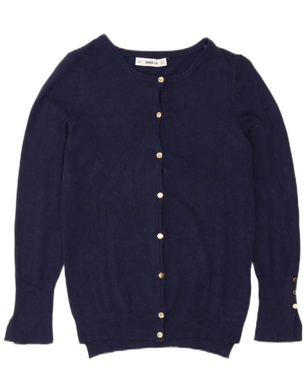 Maglione cardigan da donna Zara UK 12 blu navy medio