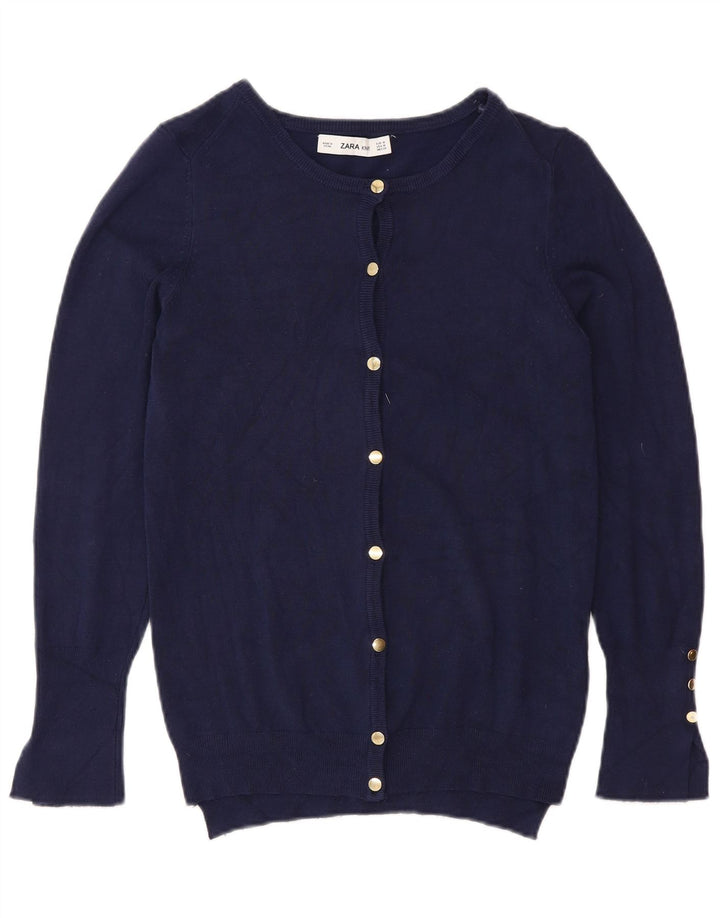 Maglione cardigan da donna Zara UK 12 blu navy medio