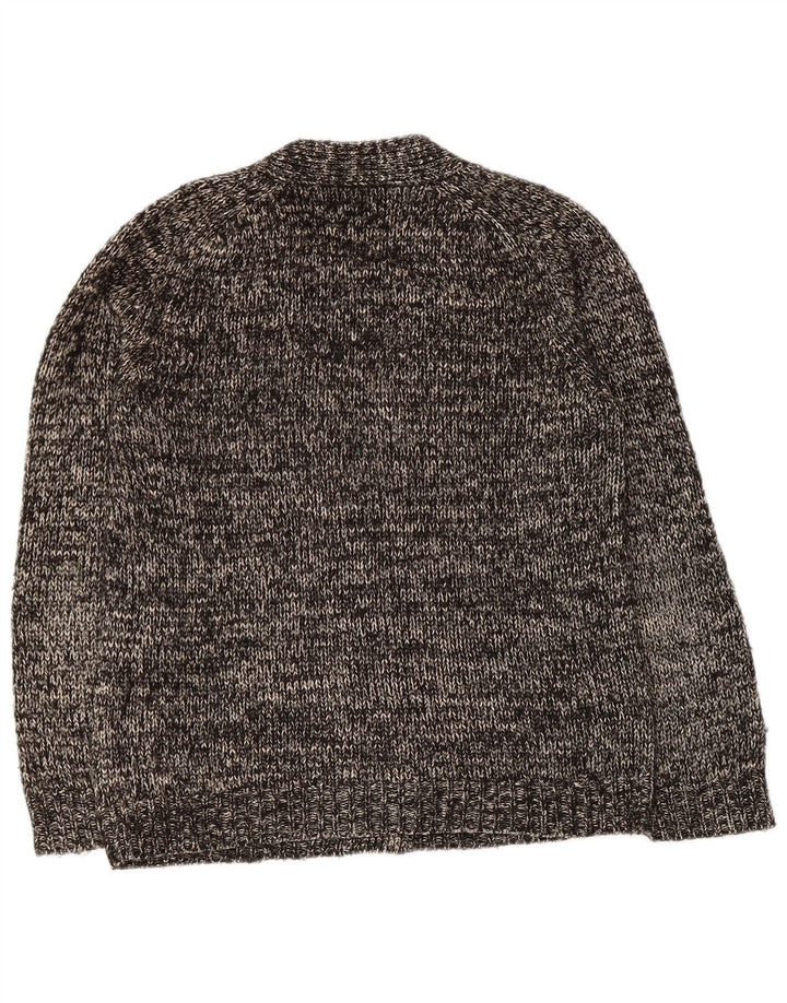 Maglione cardigan da donna Zara UK 14 cotone medio nero screziato
