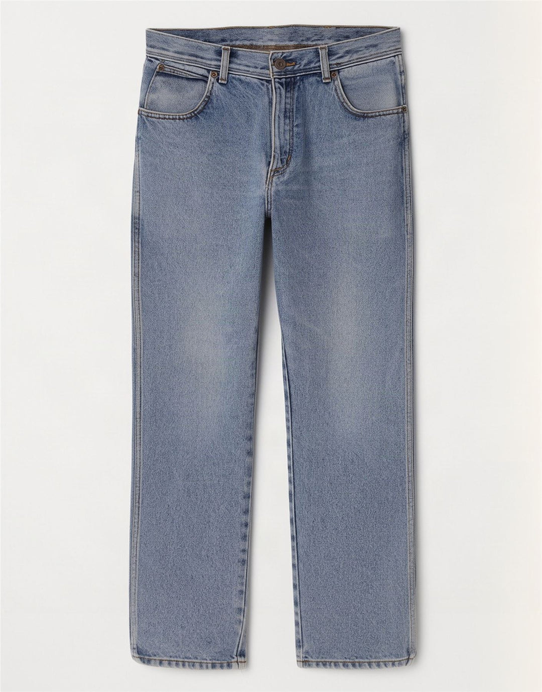 Jeans dritti da uomo Wrangler vestibilità regolare W32 L30 cotone blu