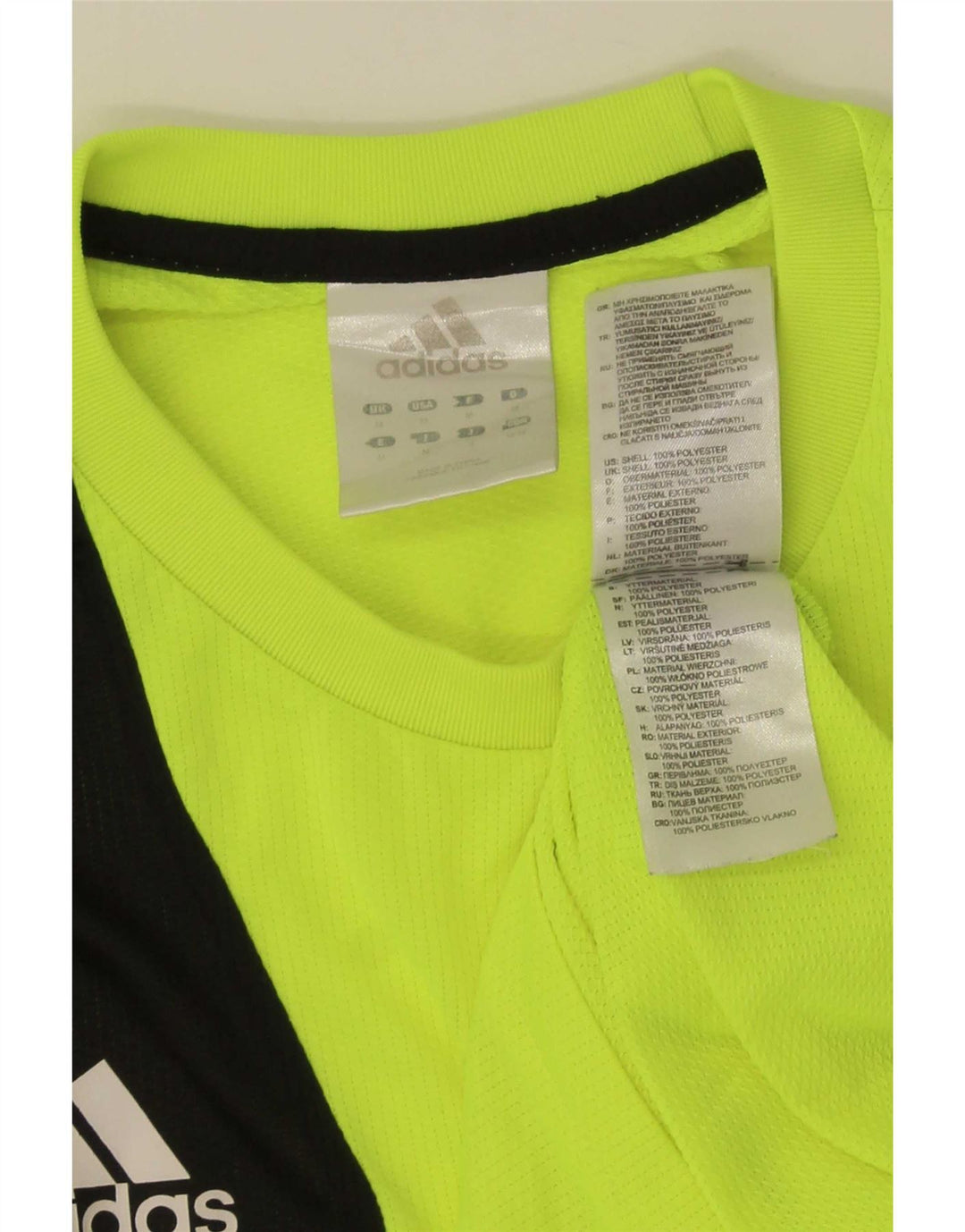 T-shirt grafica da uomo Adidas Top in poliestere color block verde medio