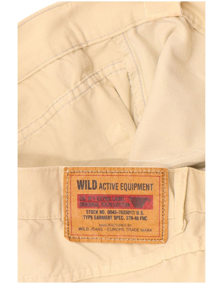WILD JEANS Pantaloni casual affusolati da uomo IT 54 2XL W34 L33 Cotone beige