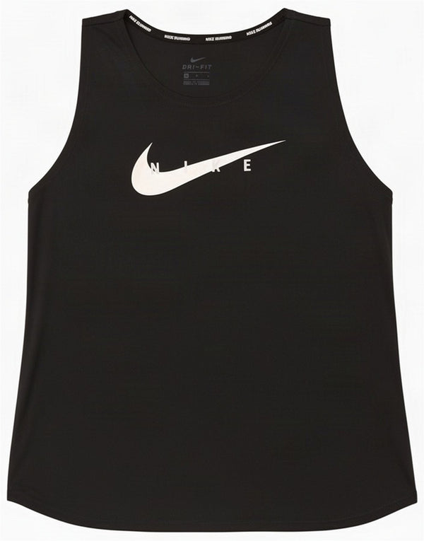 T-shirt grafica da running da donna Nike UK 12 Medium Nero Poliestere Sports