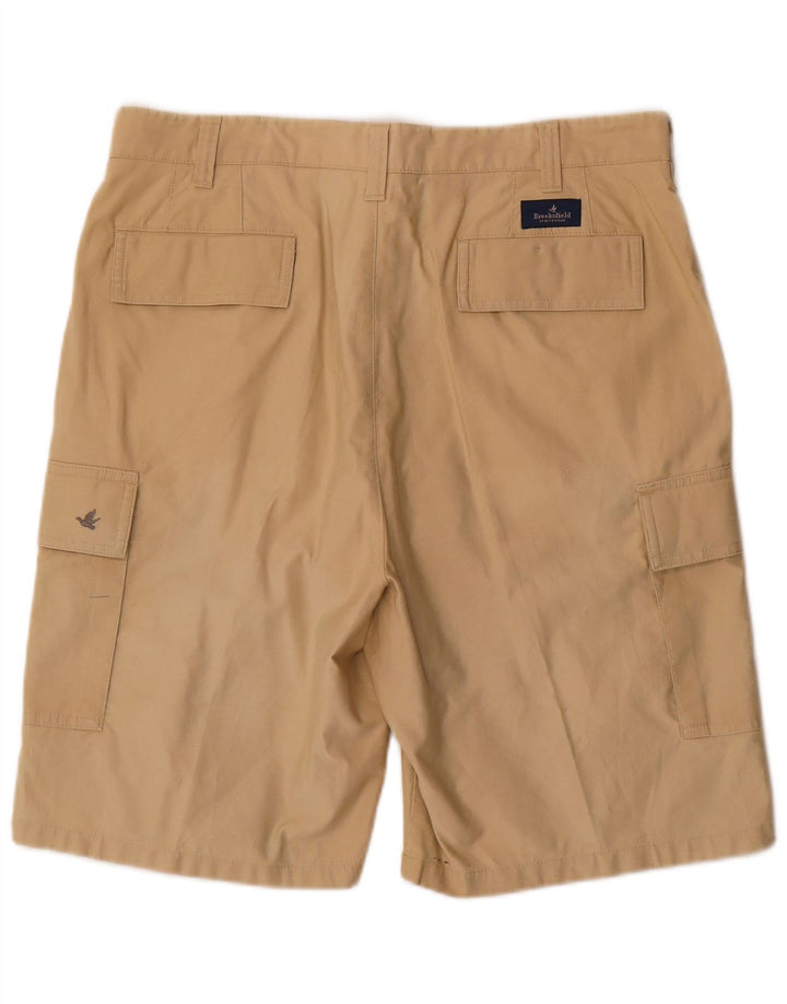 Pantaloncini cargo da uomo Brooksfield IT 52 XL W38 Cotone beige