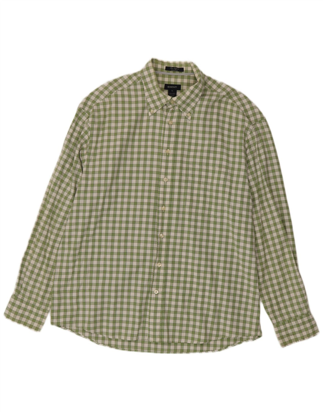 Camicia Gant da uomo vestibilità regolare XL in cotone a quadretti verde