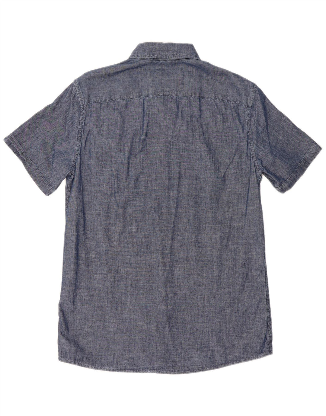 BENETTON Mens Short Sleeve Shirt Medium Blue Cotton