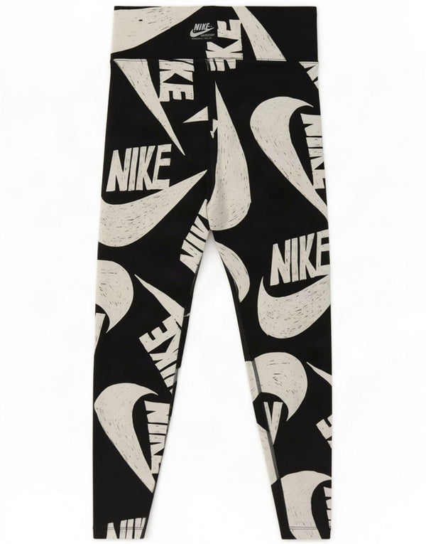 Leggings grafici Nike da donna UK 6 XS Black Cotton