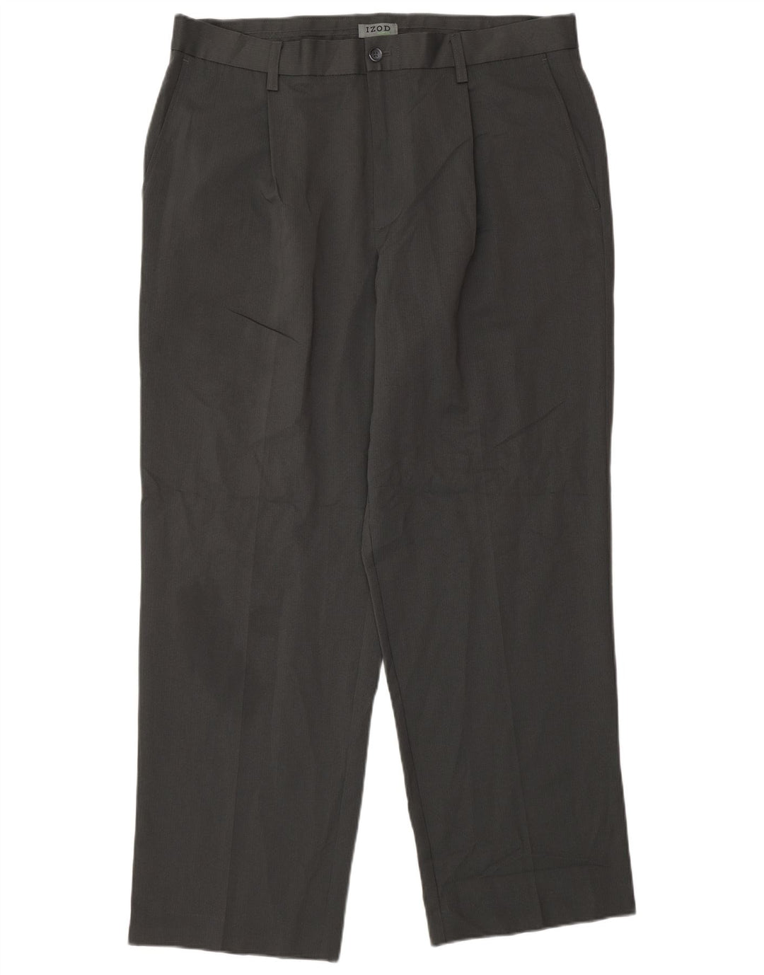 Pantaloni da abito dritti da uomo Izod W36 L30 poliestere grigio