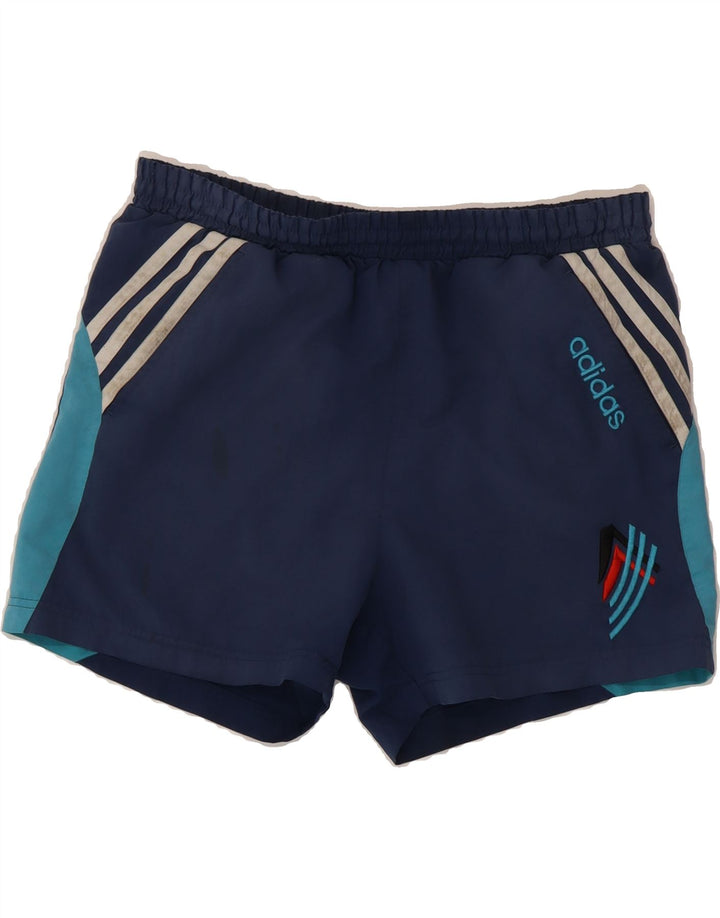 ADIDAS Mens Swimming Shorts Small  Navy Blue Colourblock Polyester Vintage Adidas and Second-Hand Adidas from Messina Hembry 