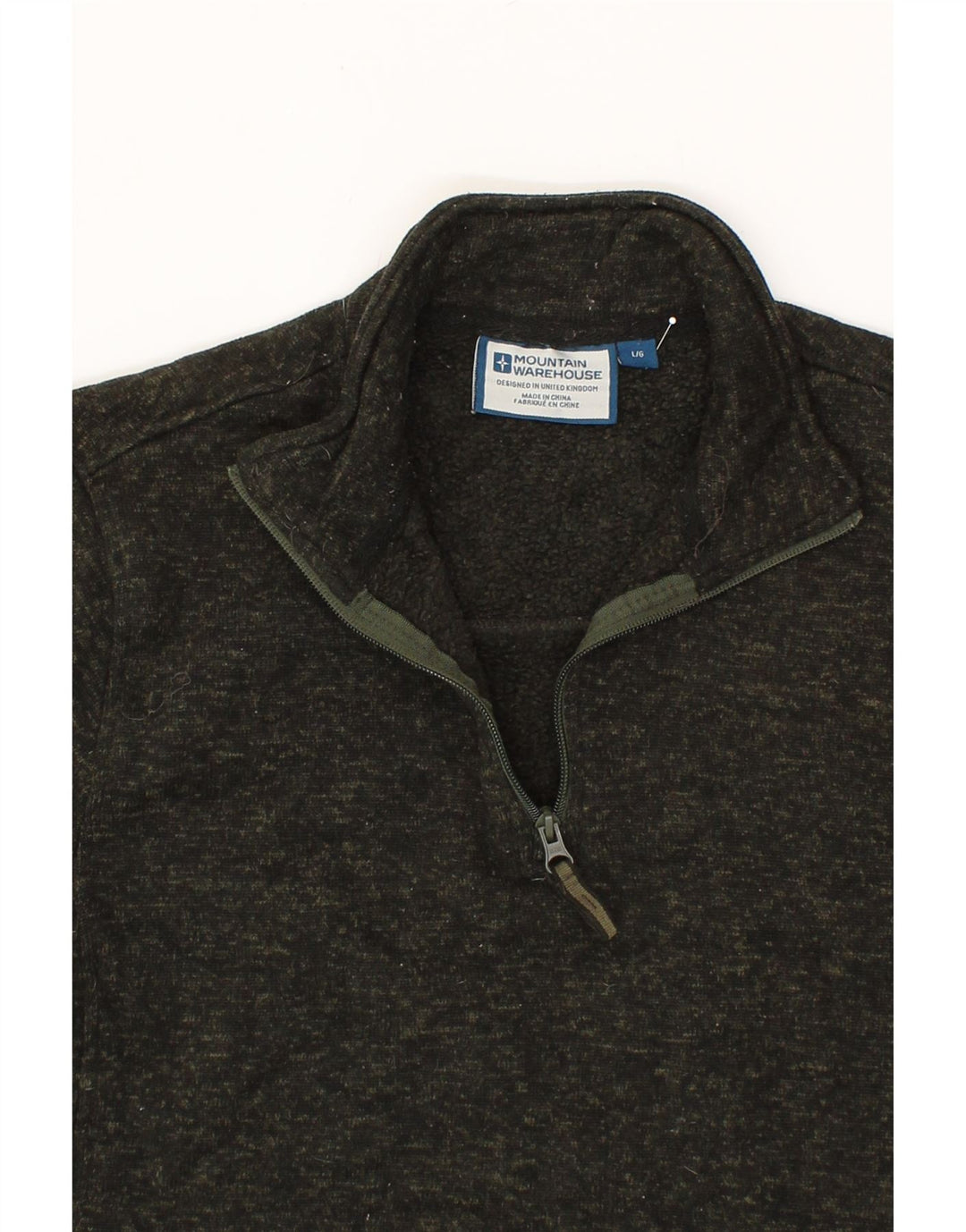 MOUNTAIN WAREHOUSE Womens Zip Neck Sweatshirt Jumper UK 16 Large Green Vintage Mountain Warehouse and Second-Hand Mountain Warehouse from Messina Hembry 