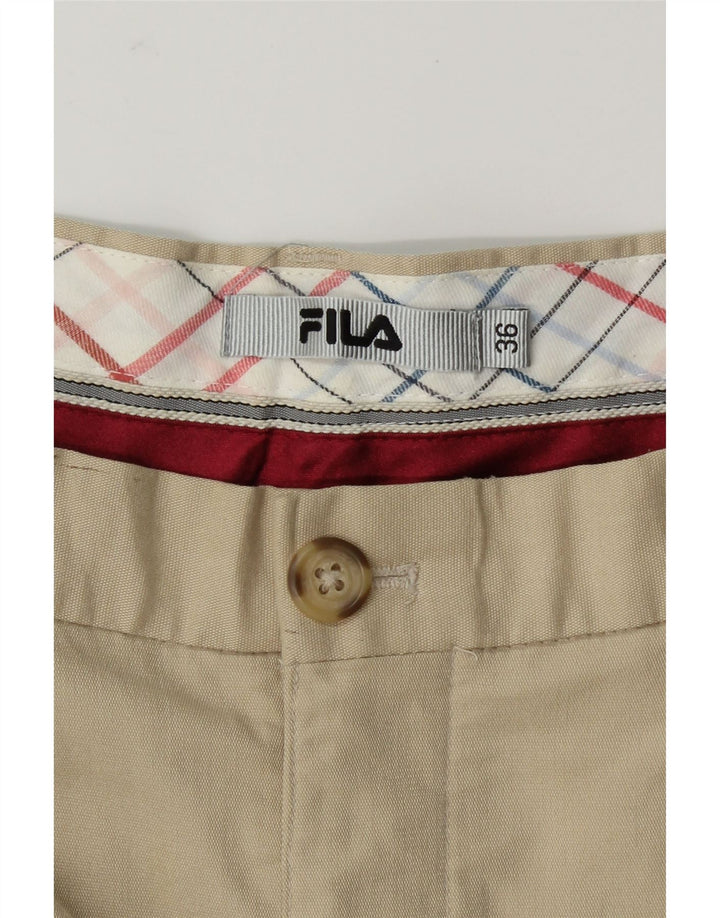 FILA Mens Chino Shorts W36 Large  Beige Polyester Vintage Fila and Second-Hand Fila from Messina Hembry 