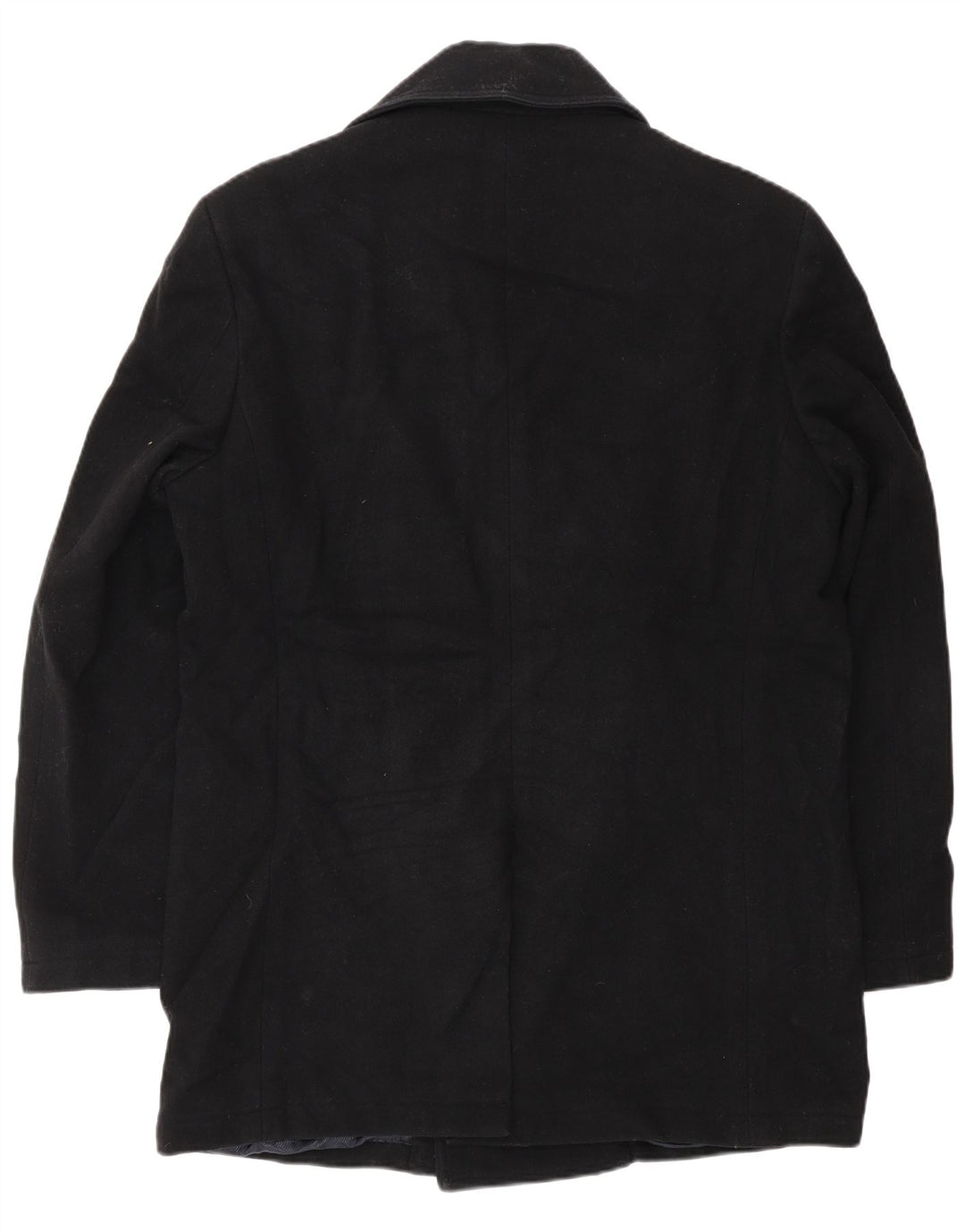 Cappotto da marinaio da uomo Brooks Brothers UK 38 lana nera media