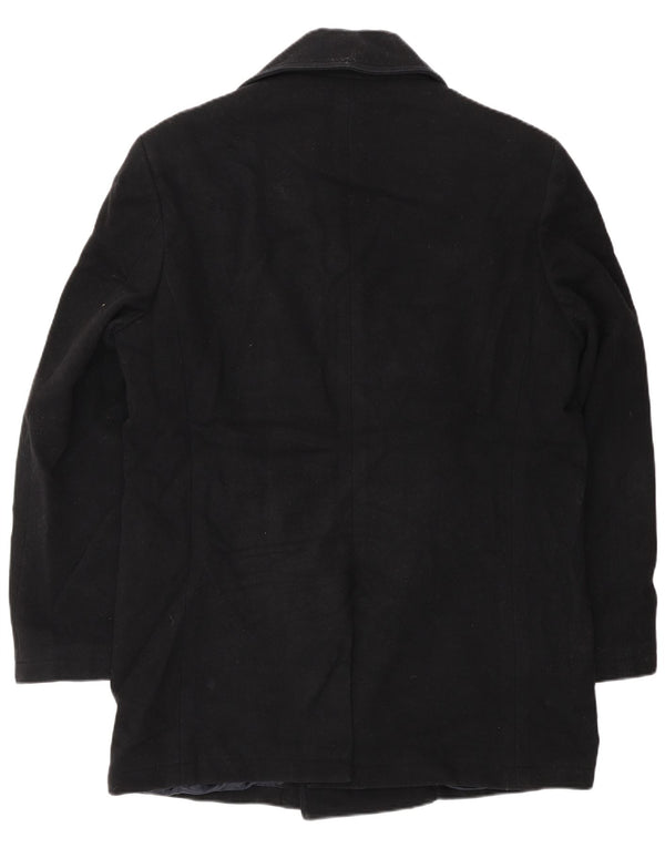 Cappotto da marinaio da uomo Brooks Brothers UK 38 lana nera media