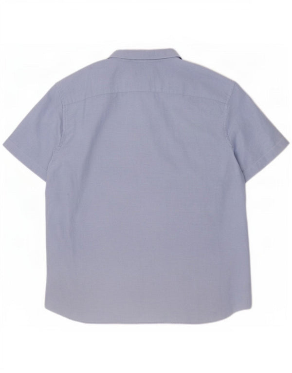 Camicia da uomo American Eagle a maniche corte vestibilità classica XL in cotone blu