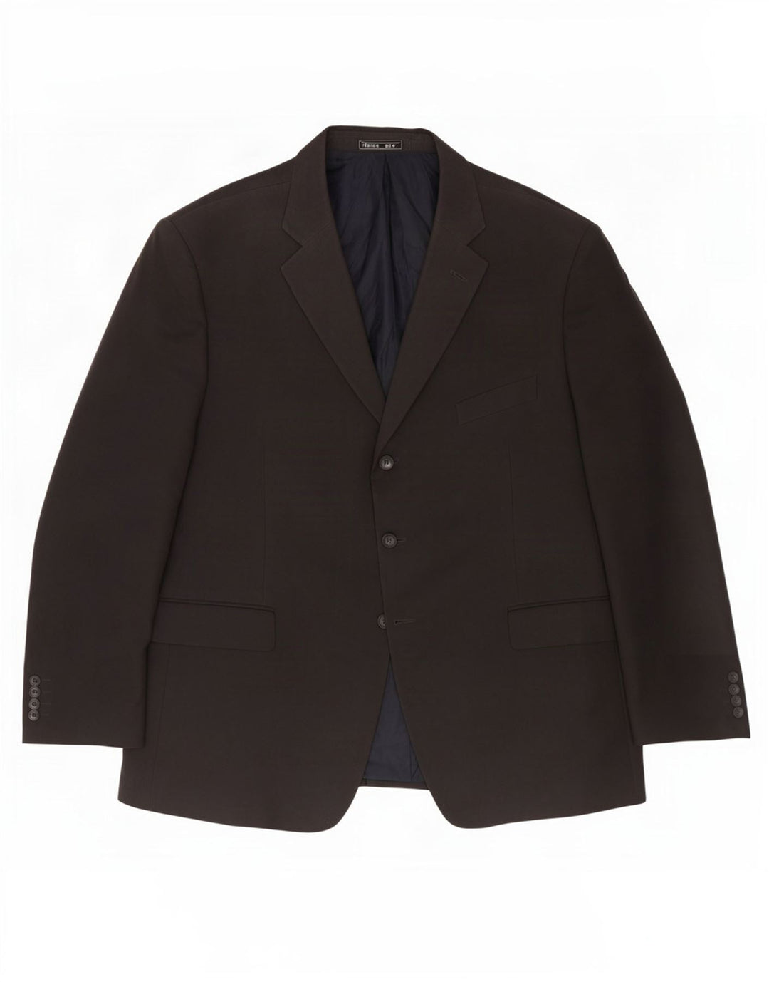 Giacca blazer a 3 bottoni da uomo Marks & Spencer UK 46 XL poliestere blu navy