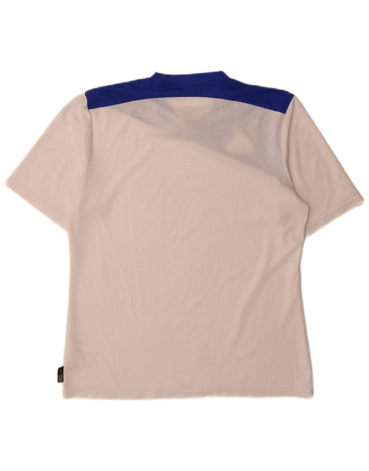 T-shirt Adidas Climalite da uomo Top in poliestere color block bianco medio