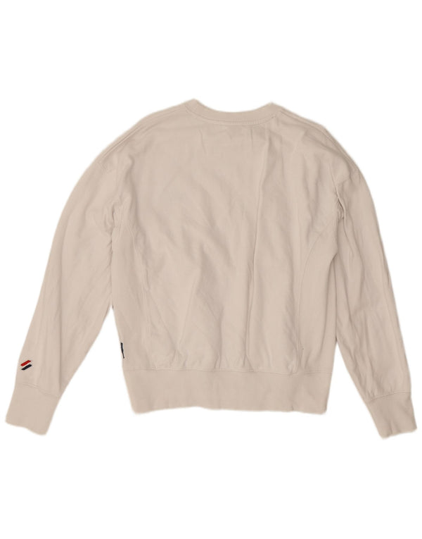 Felpa da donna Superdry Jumper UK 14 Large White Cotton