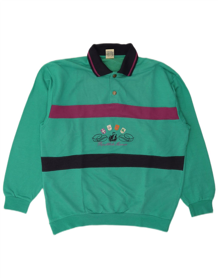 Felpa da uomo Campagnolo Jumper UK 40 Medium Turquoise Colourblock