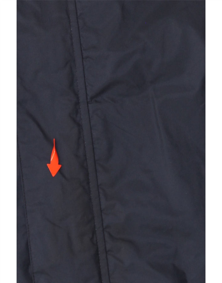 Giacca antipioggia da uomo ADIDAS con cappuccio UK 40 Large in nylon blu navy