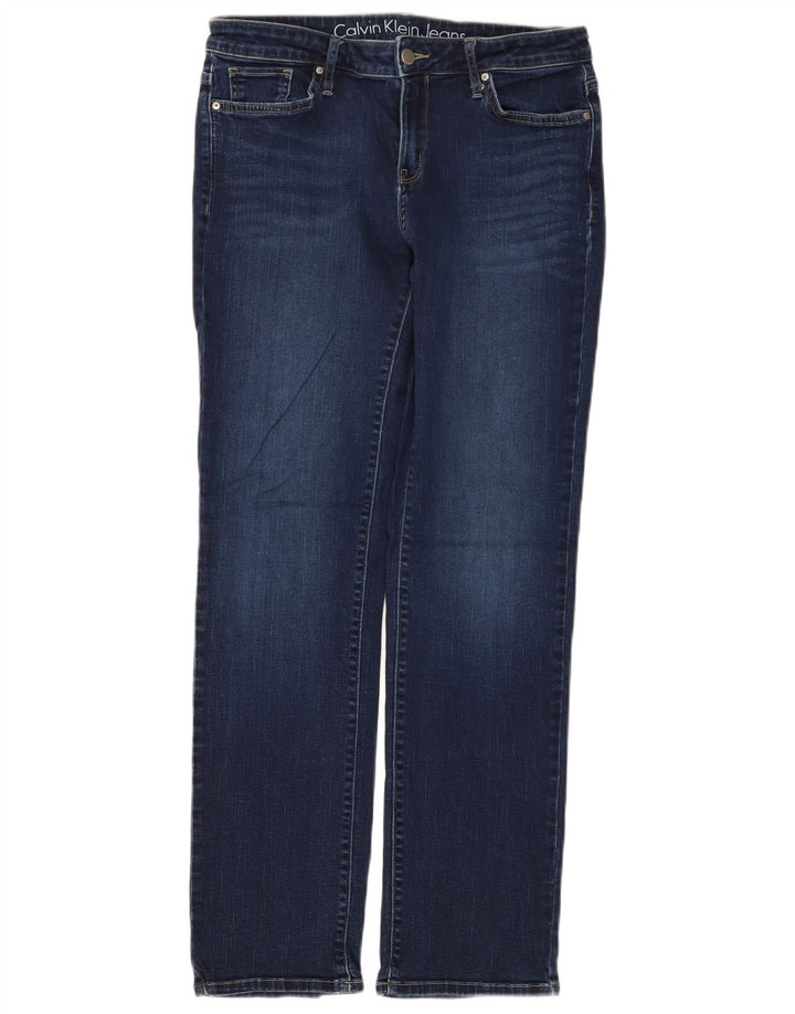 Jeans dritti da donna Calvin Klein W30 L32 Blu navy