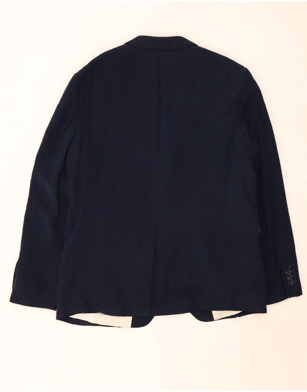 Giacca Blazer a 2 Bottoni Zara da Uomo IT 54 2XL Viscosa Blu Navy