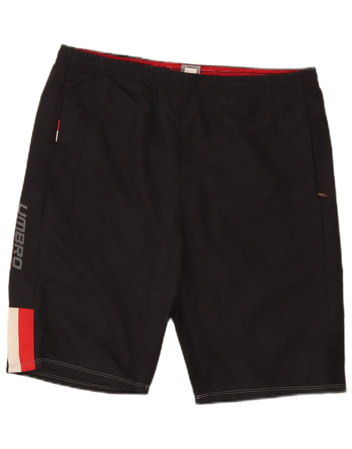 Pantaloncini sportivi grafici da uomo UMBRO blocco colore nero medio