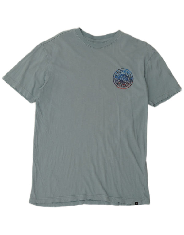 T-shirt grafica da uomo Quiksilver Modern Fit Top in cotone blu medio