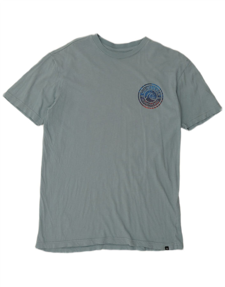 T-shirt grafica da uomo Quiksilver Modern Fit Top in cotone blu medio