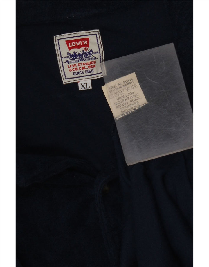 LEVI'S Camicia a maniche corte da uomo XL in cotone blu navy
