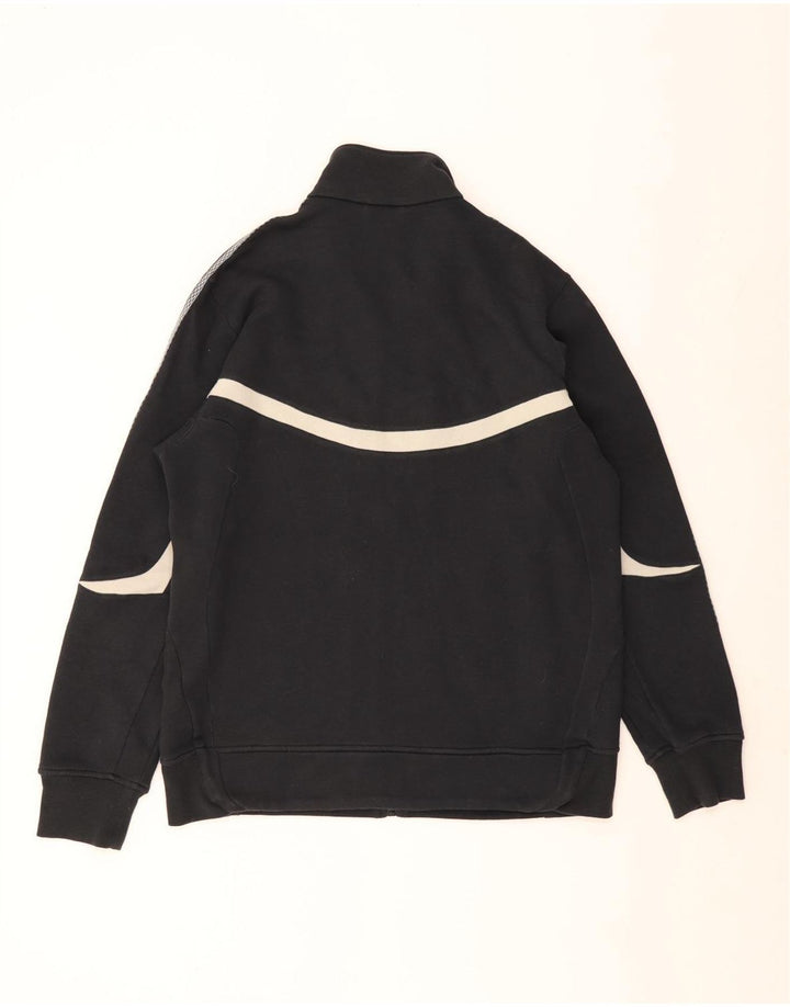 Giacca da tuta da uomo ADIDAS grande in cotone color block nero