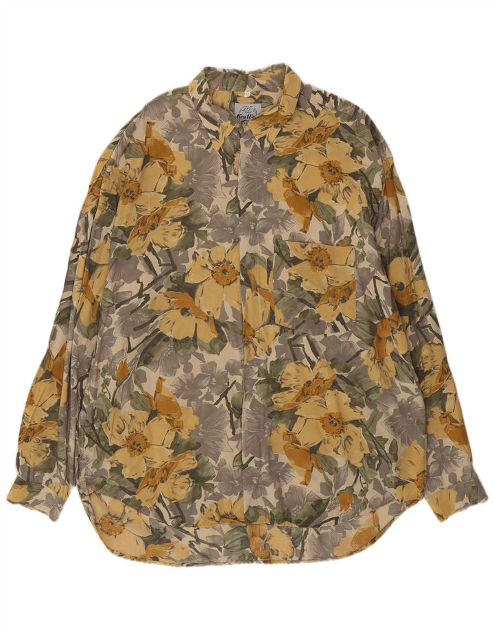 Camicia da uomo Key West XL in viscosa floreale multicolore