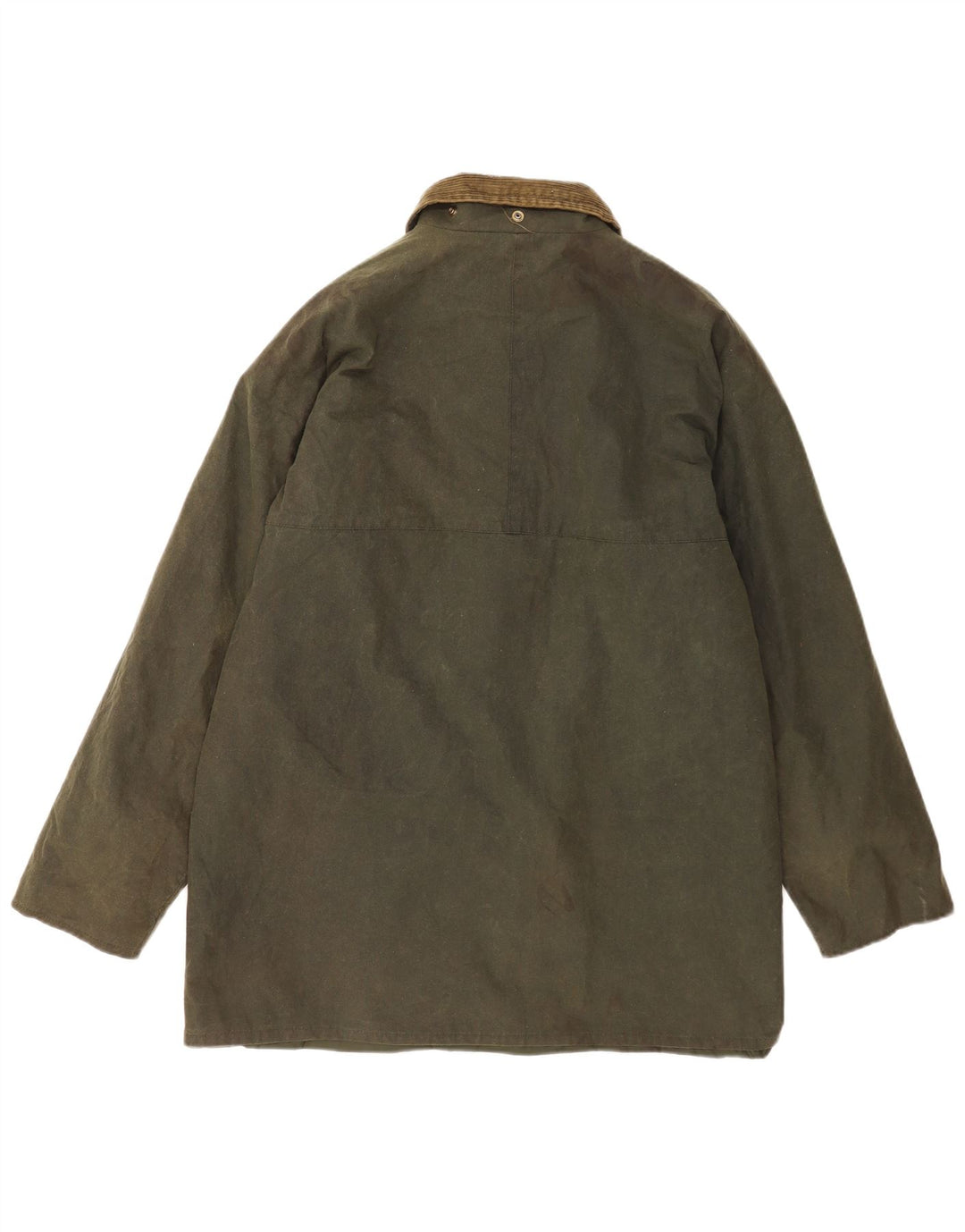 Soprabito vintage da uomo in cotone cerato UK 40 grande verde
