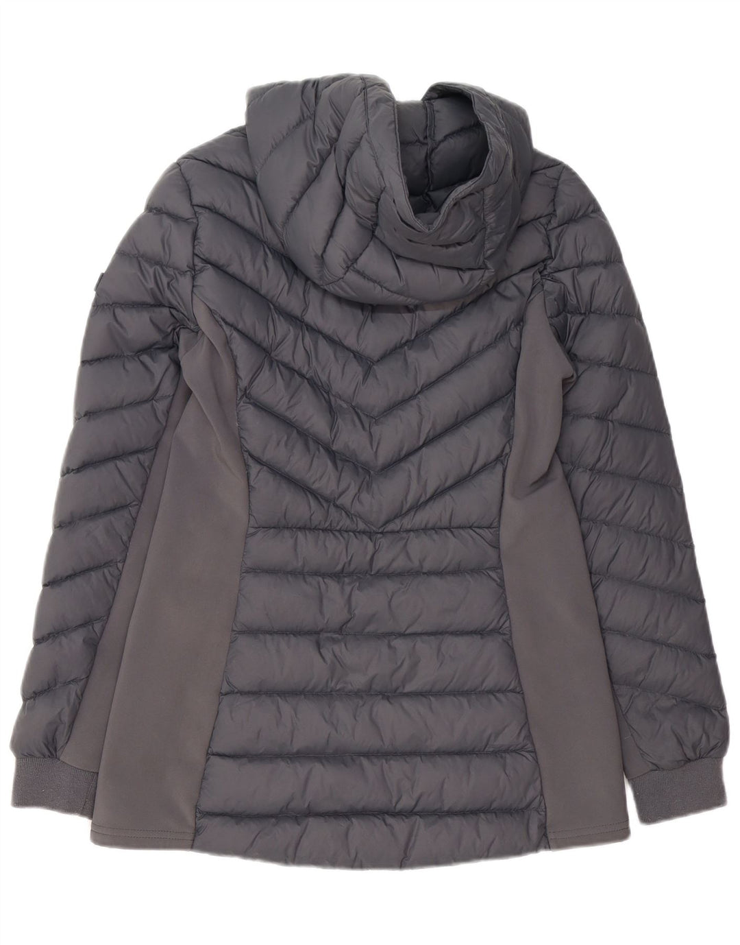Giacca imbottita con cappuccio da donna HOLLISTER UK 10 piccola in nylon grigio